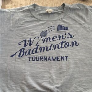 J. Crew Light Blue Women's Badminton Tournament Long Sleeve Tee